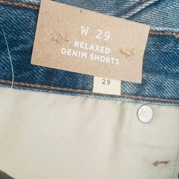 Madewell Relaxed Denim Jean Split Hem Edition Shorts, Size 8‎ (29 Waist) NWT - Picture 12 of 14